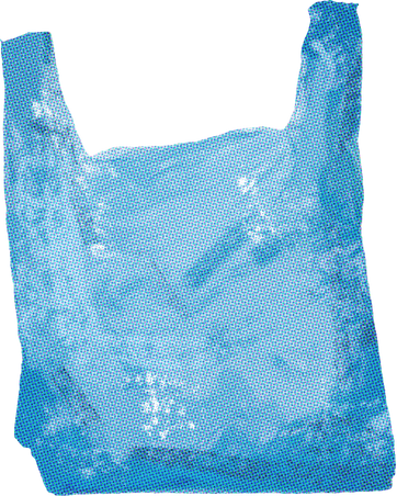 Textured Cutout Plastic Bag